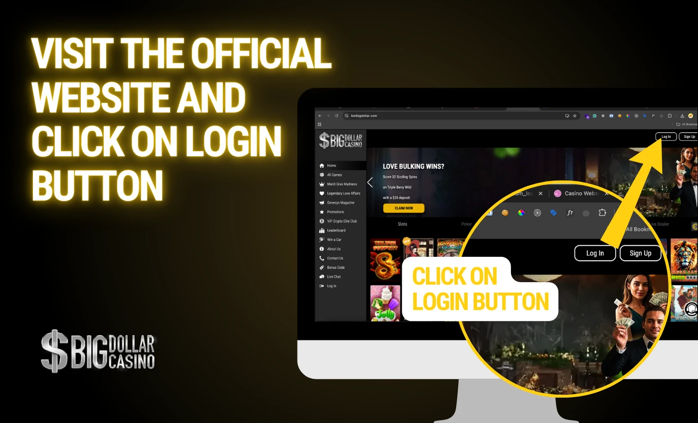 Visit on big dollar casino for login account